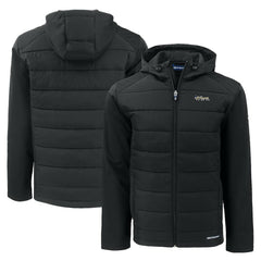 Cutter & Buck Throwback Evoke Hybrid Eco Softshell Recycled Full-Zip Hoodie Jacket - New York Jets
