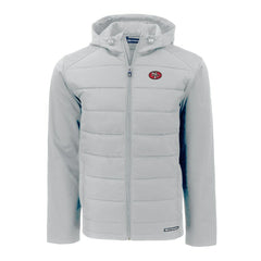 Cutter & Buck Throwback Evoke Hybrid Eco Softshell Recycled Full-Zip Hoodie Jacket - San Francisco 49ers