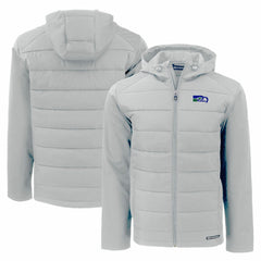 Cutter & Buck Throwback Evoke Hybrid Eco Softshell Recycled Full-Zip Hoodie Jacket - Seattle Seahawks