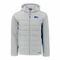 Cutter & Buck Throwback Evoke Hybrid Eco Softshell Recycled Full-Zip Hoodie Jacket - Seattle Seahawks