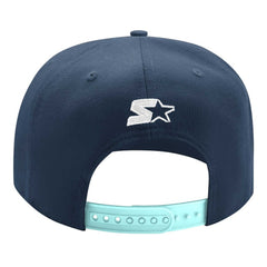 NHL Deep Sea Blue/Light Blue Seattle Kraken Starter Arch Logo Two-Tone Snapback Hat