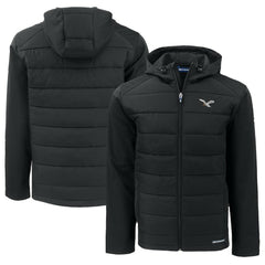 Cutter & Buck Throwback Big & Tall Evoke Hybrid Eco Softshell Recycled Full-Zip Hoodie - Philadelphia Eagles