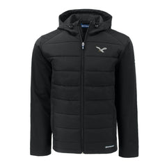 Cutter & Buck Throwback Big & Tall Evoke Hybrid Eco Softshell Recycled Full-Zip Hoodie - Philadelphia Eagles