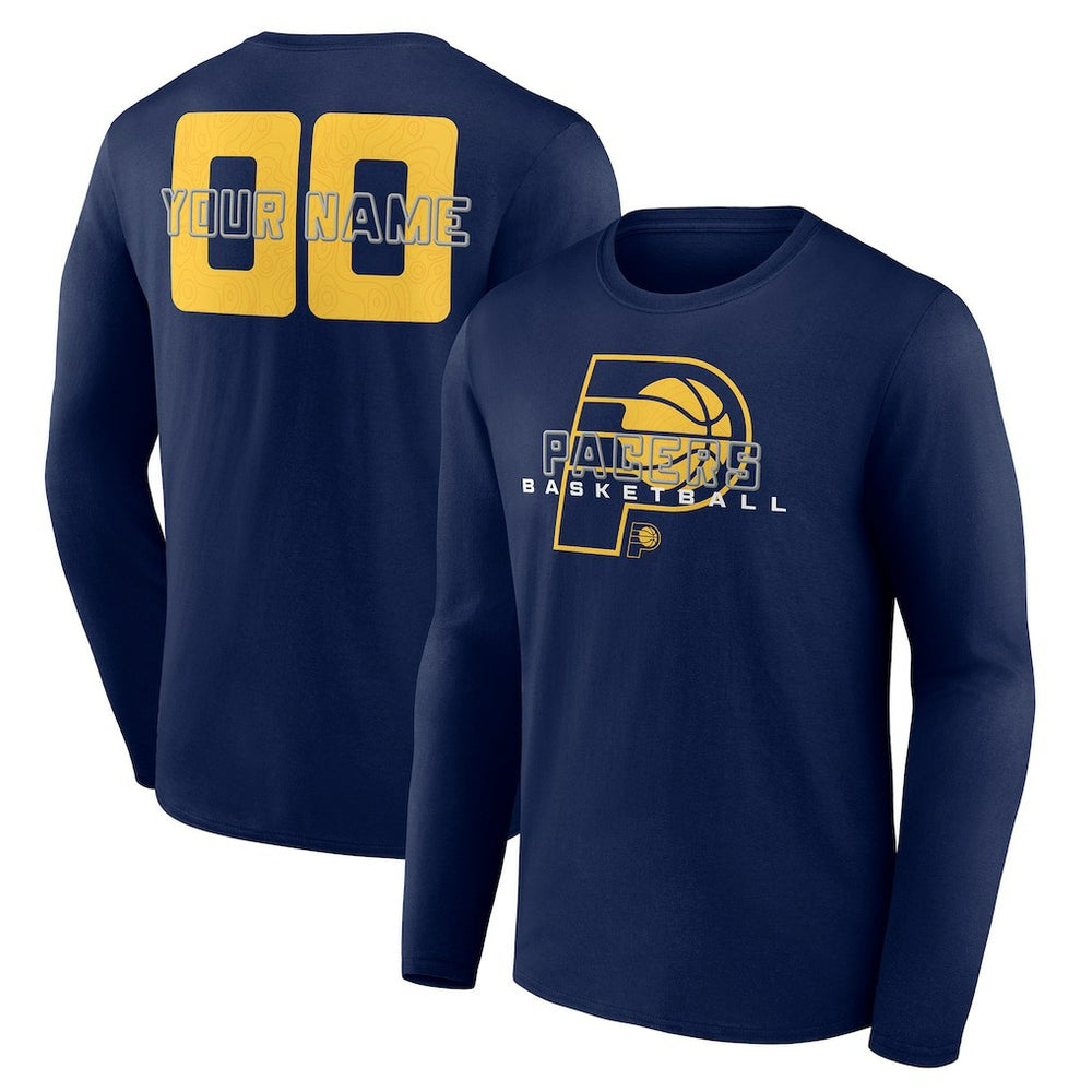 NBA Indiana Pacers Stellar Personalized Name & Number Long Sleeve T-Shirt