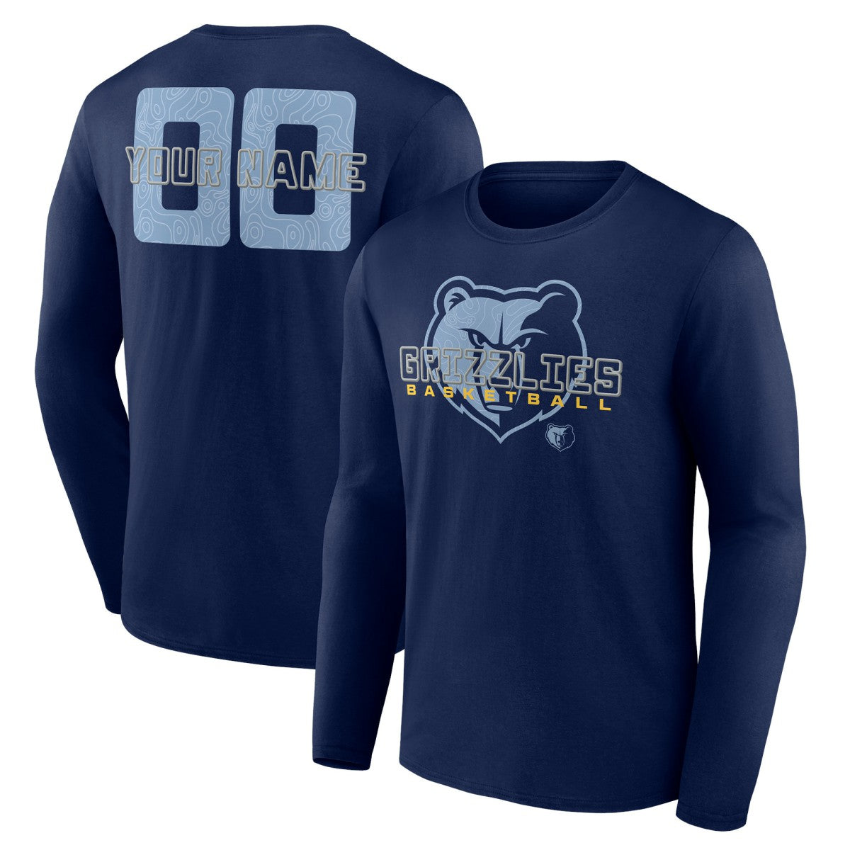 NBA Memphis Grizzlies Stellar Personalized Name & Number Long Sleeve T-Shirt
