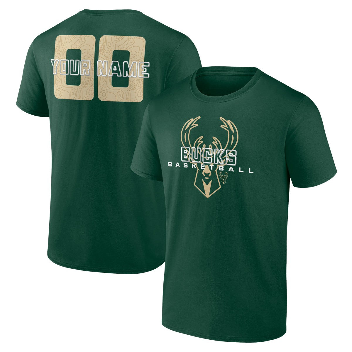 NBA Milwaukee Bucks Stellar Personalized Name & Number T-Shirt