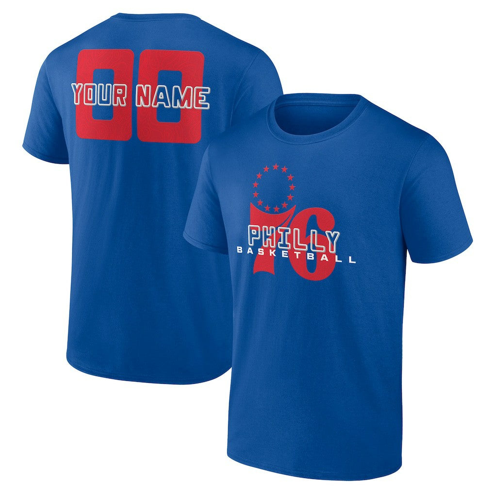 NBA Philadelphia 76ers Stellar Personalized Name & Number T-Shirt