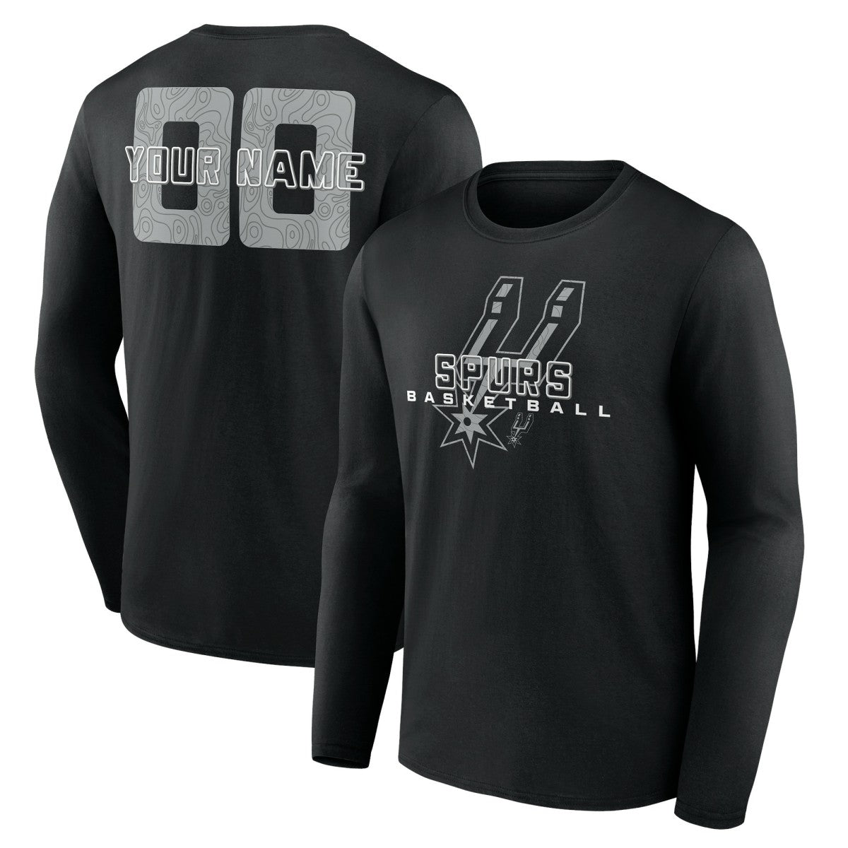 NBA San Antonio Spurs Stellar Personalized Name & Number Long Sleeve T-Shirt