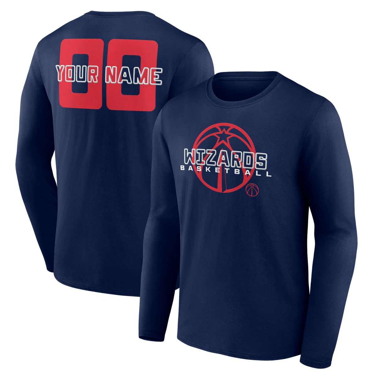 NBA Washington Wizards Stellar Personalized Name & Number Long Sleeve T-Shirt