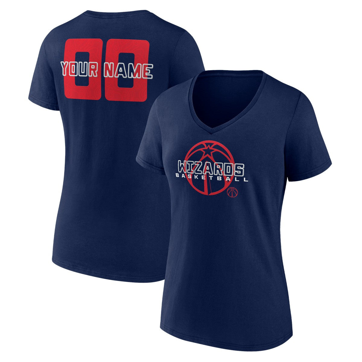 NBA Washington Wizards Women's Stellar Personalized Name & Number V-Neck T-Shirt