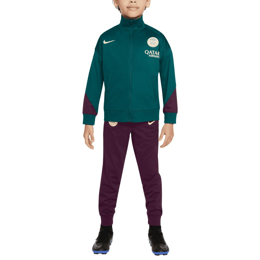 Paris Saint-Germain Preschool 2024/25 Strike Full-Zip Track Suit - Nike Teal/Burgundy
