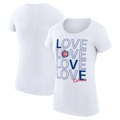 MLB Chicago Cubs G-III 4Her by Carl Banks Women's Super-Slim Fit Lightweight Love Graphic Team T-Shirt