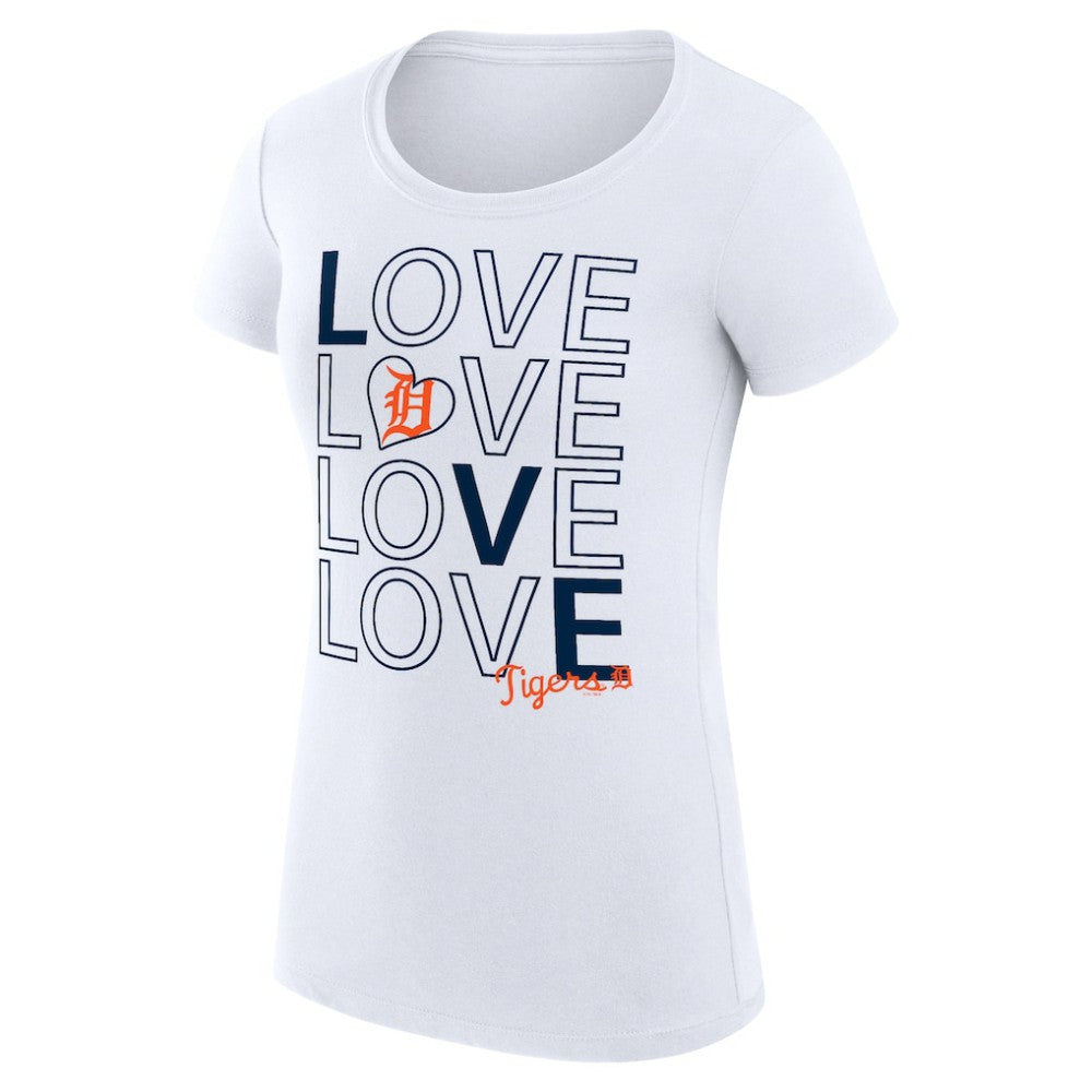 MLB Detroit Tigers G-III 4Her by Carl Banks Women's Super-Slim Fit Lightweight Love Graphic Team T-Shirt