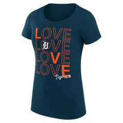 MLB Detroit Tigers G-III 4Her by Carl Banks Women's Super-Slim Fit Lightweight Love Graphic Team T-Shirt