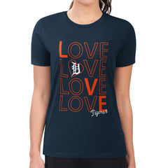 MLB Detroit Tigers G-III 4Her by Carl Banks Women's Super-Slim Fit Lightweight Love Graphic Team T-Shirt