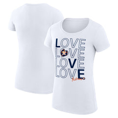 MLB Houston Astros G-III 4Her by Carl Banks Women's Super-Slim Fit Lightweight Love Graphic Team T-Shirt