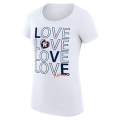 MLB Houston Astros G-III 4Her by Carl Banks Women's Super-Slim Fit Lightweight Love Graphic Team T-Shirt