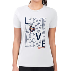 MLB Houston Astros G-III 4Her by Carl Banks Women's Super-Slim Fit Lightweight Love Graphic Team T-Shirt