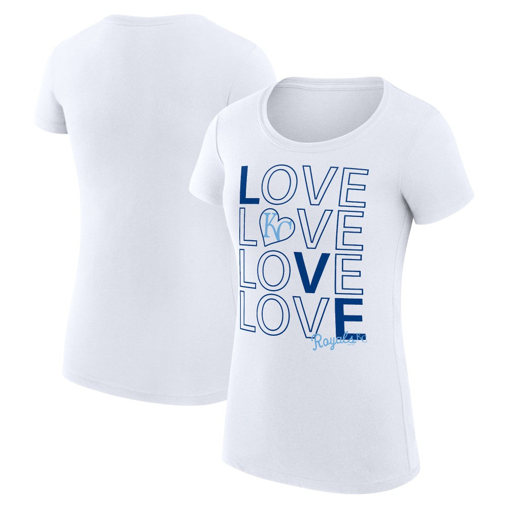 MLB Kansas City Royals G-III 4Her by Carl Banks Women's Super-Slim Fit Lightweight Love Graphic Team T-Shirt