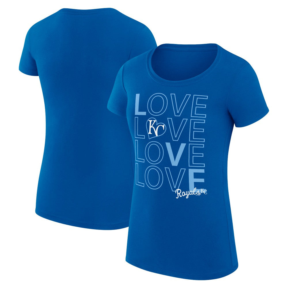 MLB Kansas City Royals G-III 4Her by Carl Banks Women's Super-Slim Fit Lightweight Love Graphic Team T-Shirt