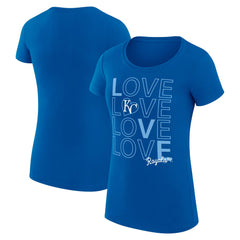 MLB Kansas City Royals G-III 4Her by Carl Banks Women's Super-Slim Fit Lightweight Love Graphic Team T-Shirt