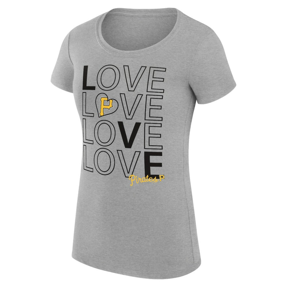 MLB Pittsburgh Pirates G-III 4Her by Carl Banks Women's Super-Slim Fit Lightweight Love Graphic Team T-Shirt