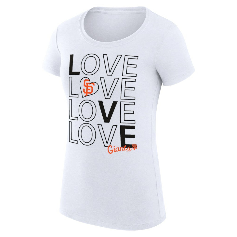 MLB San Francisco Giants G-III 4Her by Carl Banks Women's Super-Slim Fit Lightweight Love Graphic Team T-Shirt