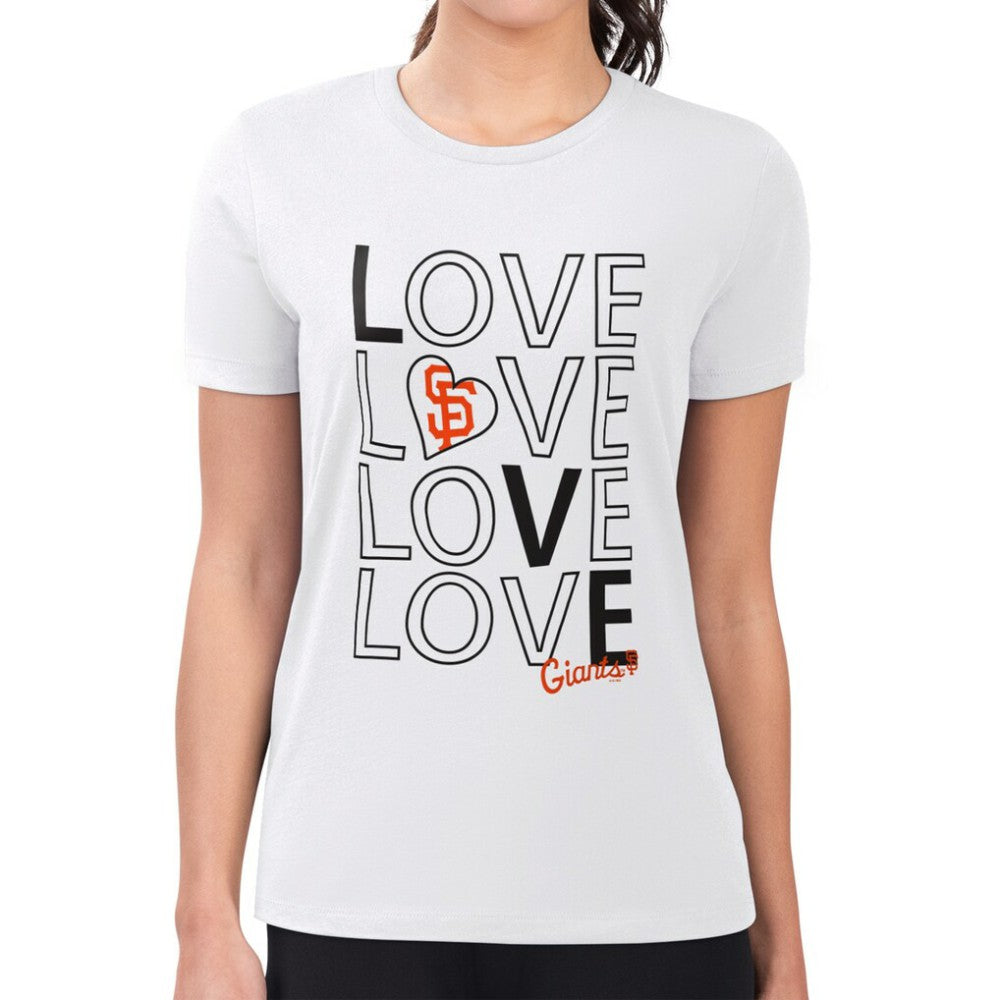 MLB San Francisco Giants G-III 4Her by Carl Banks Women's Super-Slim Fit Lightweight Love Graphic Team T-Shirt