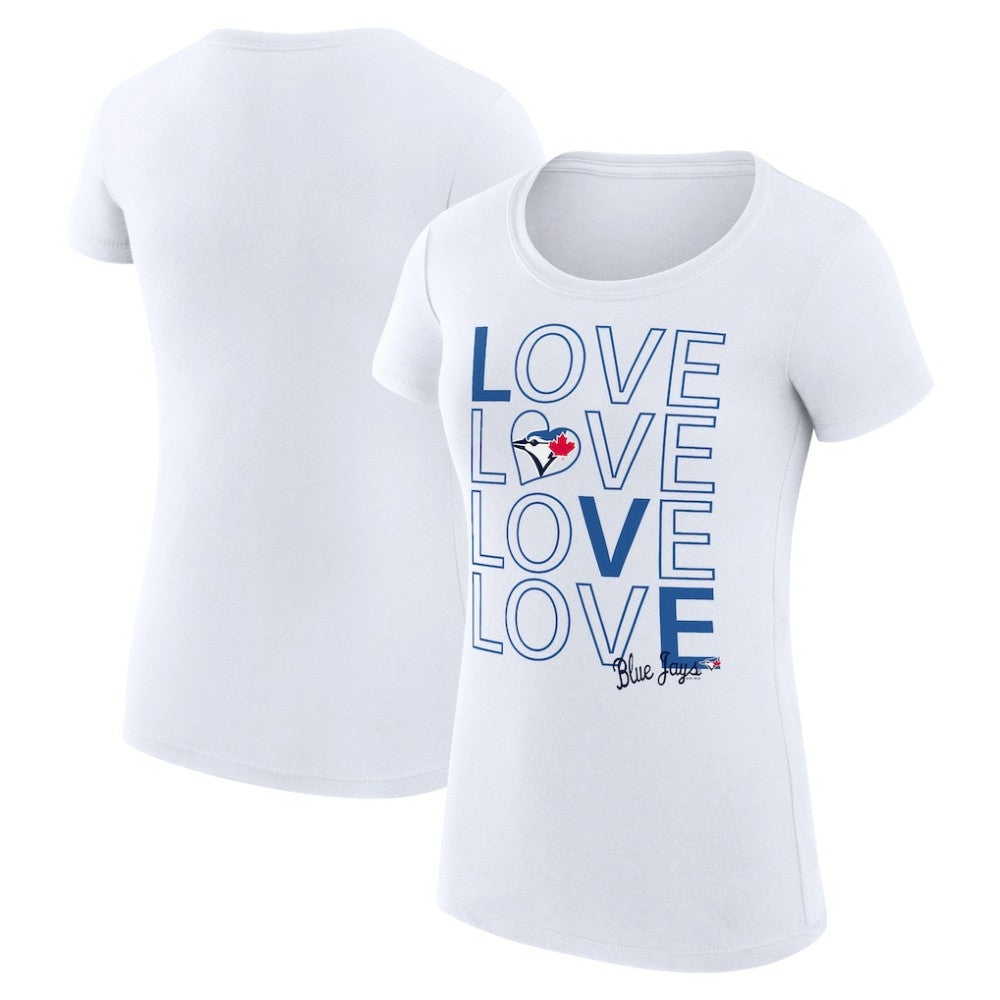 MLB Toronto Blue Jays G-III 4Her by Carl Banks Women's Super-Slim Fit Lightweight Love Graphic Team T-Shirt