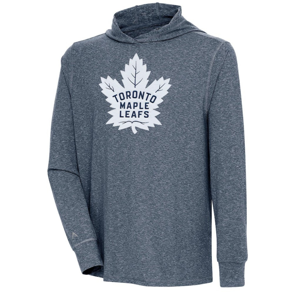 NHL Heather Navy Toronto Maple Leafs Antigua Saga Pullover Hoodie