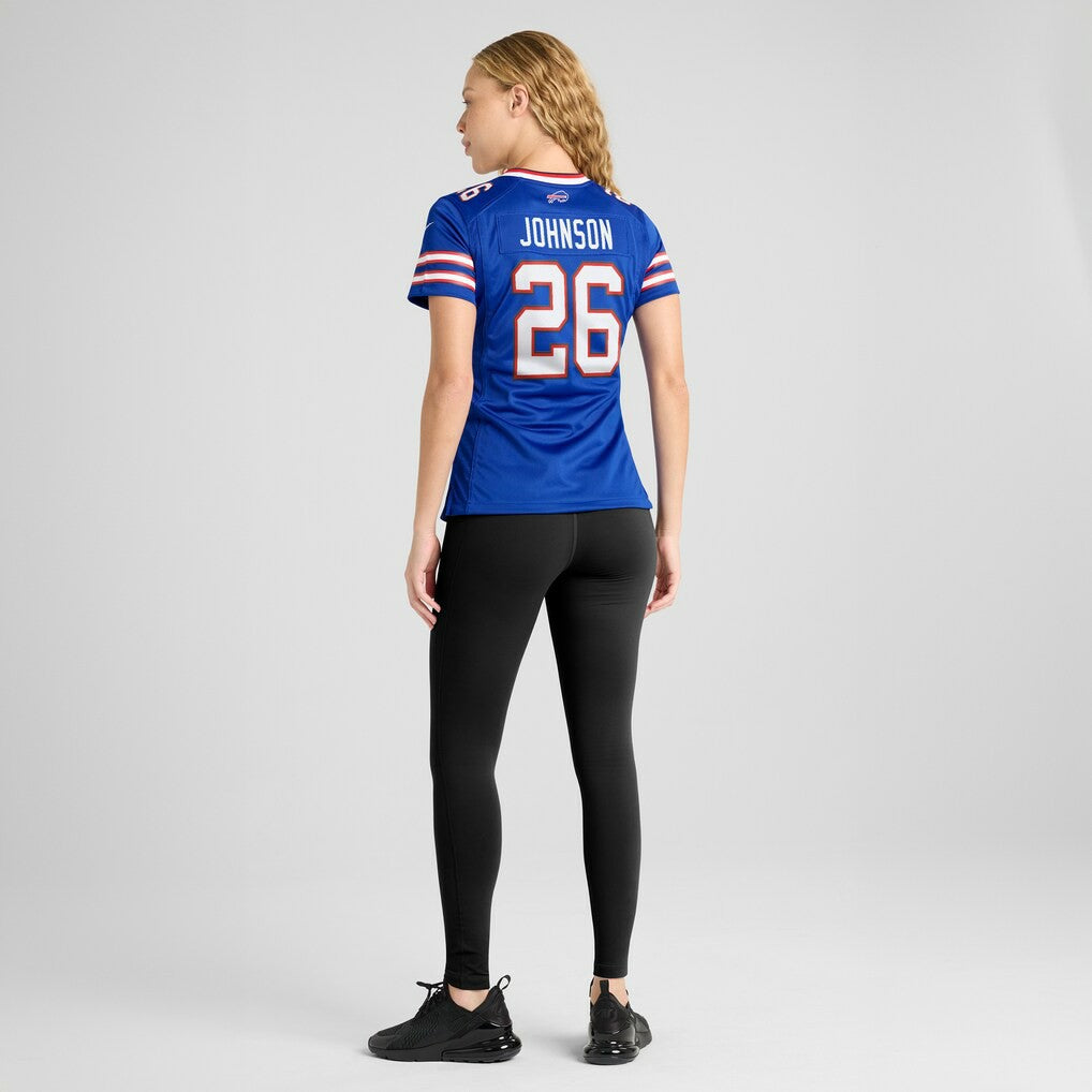 Ty Johnson  Women's Team Game Jersey - Buffalo Bills