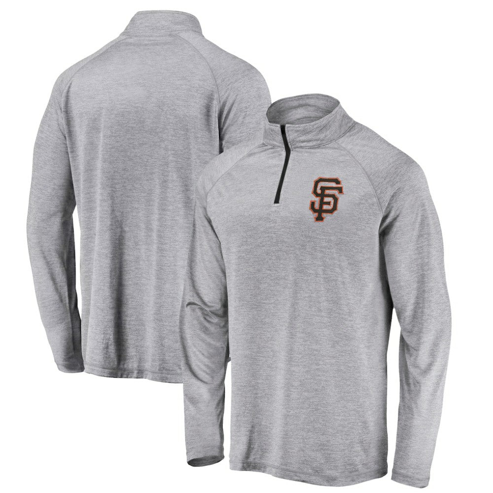 MLB San Francisco Giants Profile Big & Tall Raglan Quarter-Zip Top