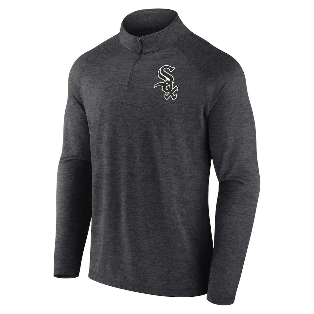 MLB Chicago White Sox Profile Big & Tall Raglan Quarter-Zip Top