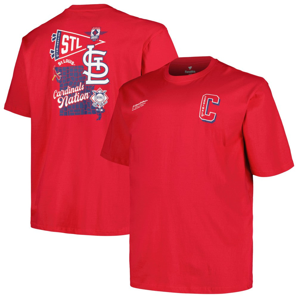 MLB St. Louis Cardinals Profile Big & Tall Split Zone T-Shirt