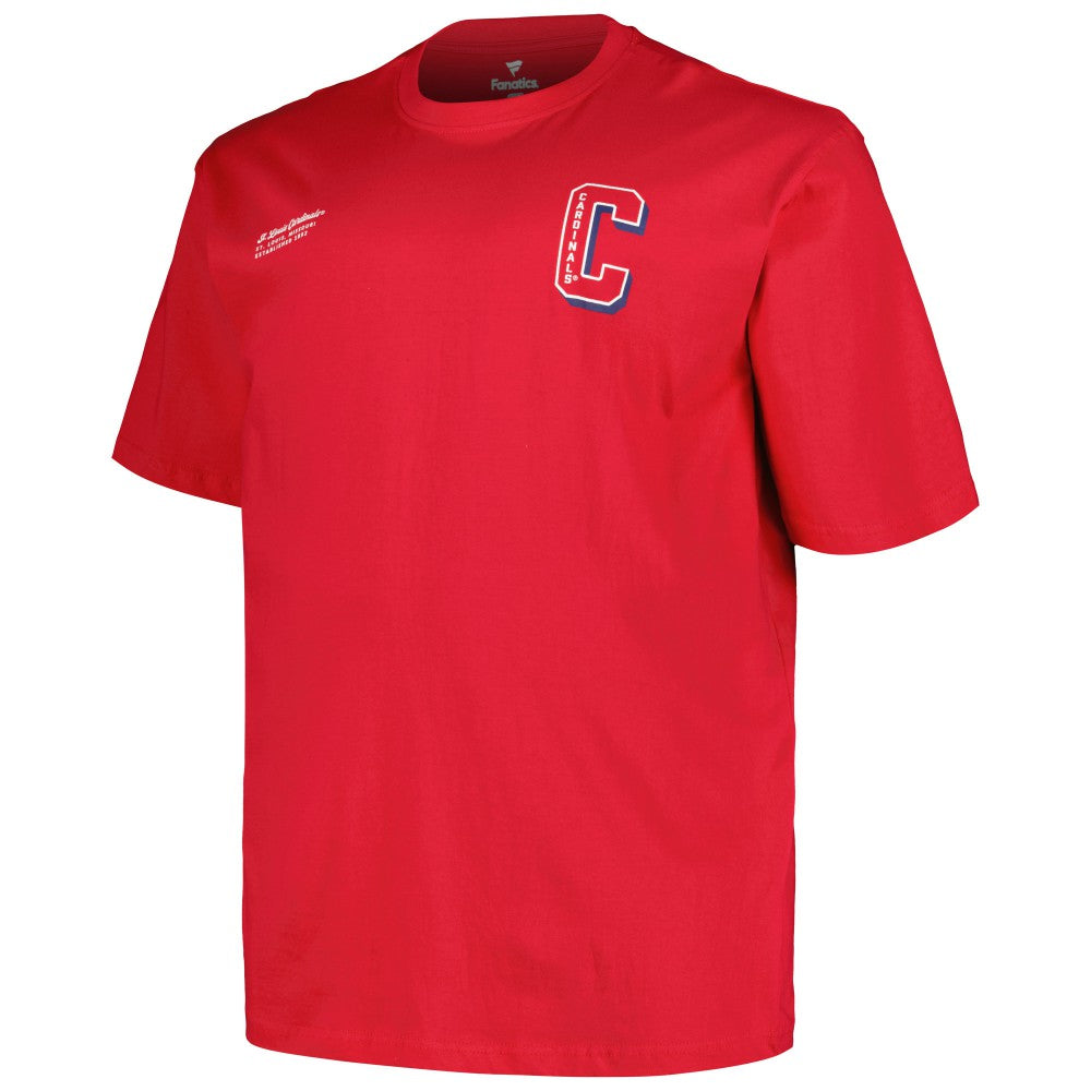 MLB St. Louis Cardinals Profile Big & Tall Split Zone T-Shirt