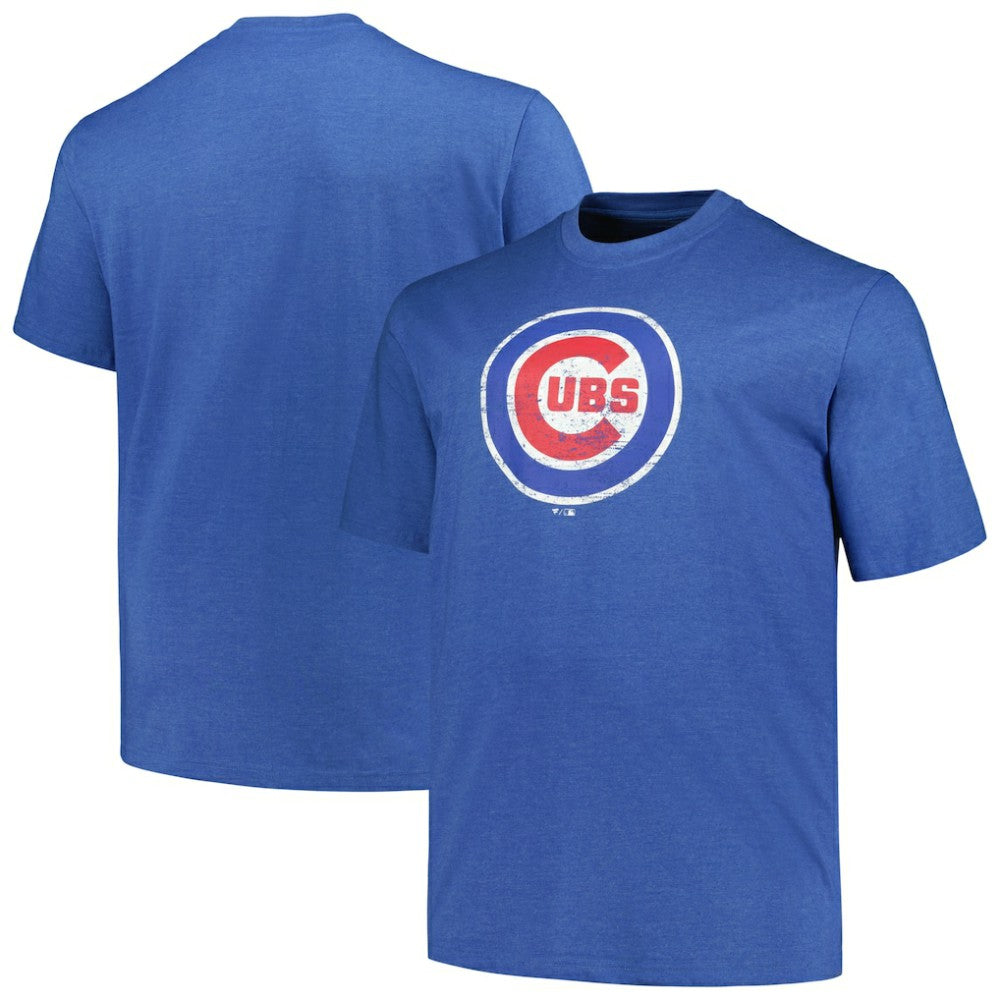 MLB Chicago Cubs Profile Big & Tall Weathered Logo T-Shirt