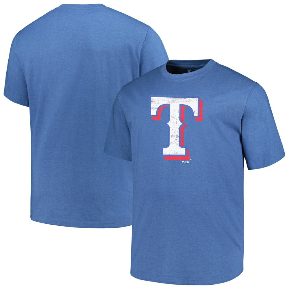 MLB Texas Rangers Profile Big & Tall Weathered Logo T-Shirt