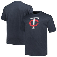 MLB Minnesota Twins Profile Big & Tall Weathered Logo T-Shirt