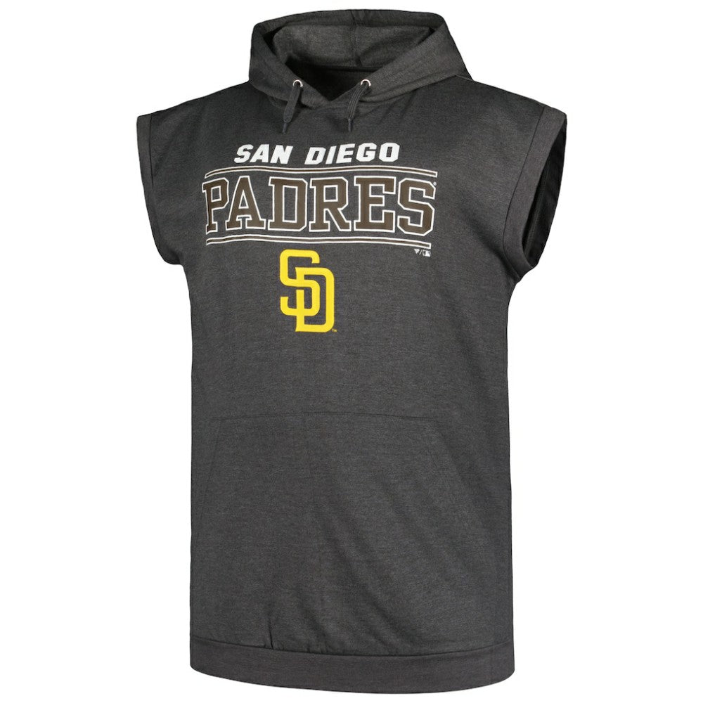 MLB San Diego Padres Profile Big & Tall Muscle Sleeveless Pullover Hoodie