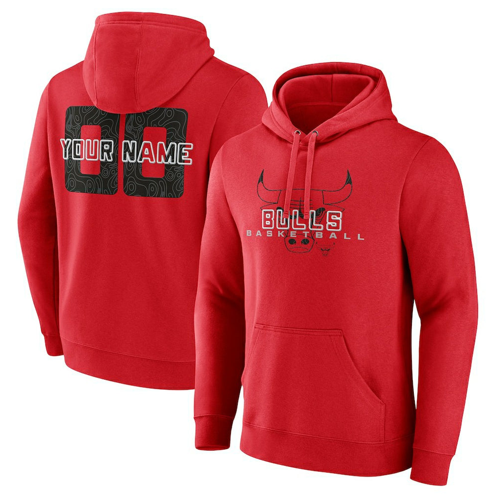 NBA Chicago Bulls Stellar Personalized Name & Number Pullover Hoodie