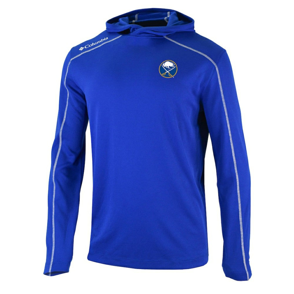 NHL Blue Buffalo Sabres Columbia Omni-Wick Shotgun Long Sleeve Hoodie T-Shirt