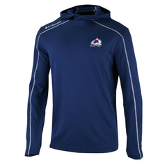 NHL Navy Colorado Avalanche Columbia Omni-Wick Shotgun Long Sleeve Hoodie T-Shirt