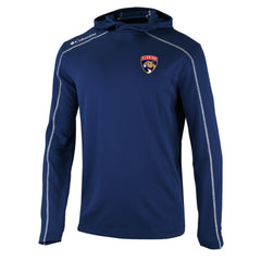 NHL Navy Florida Panthers Columbia Omni-Wick Shotgun Long Sleeve Hoodie T-Shirt