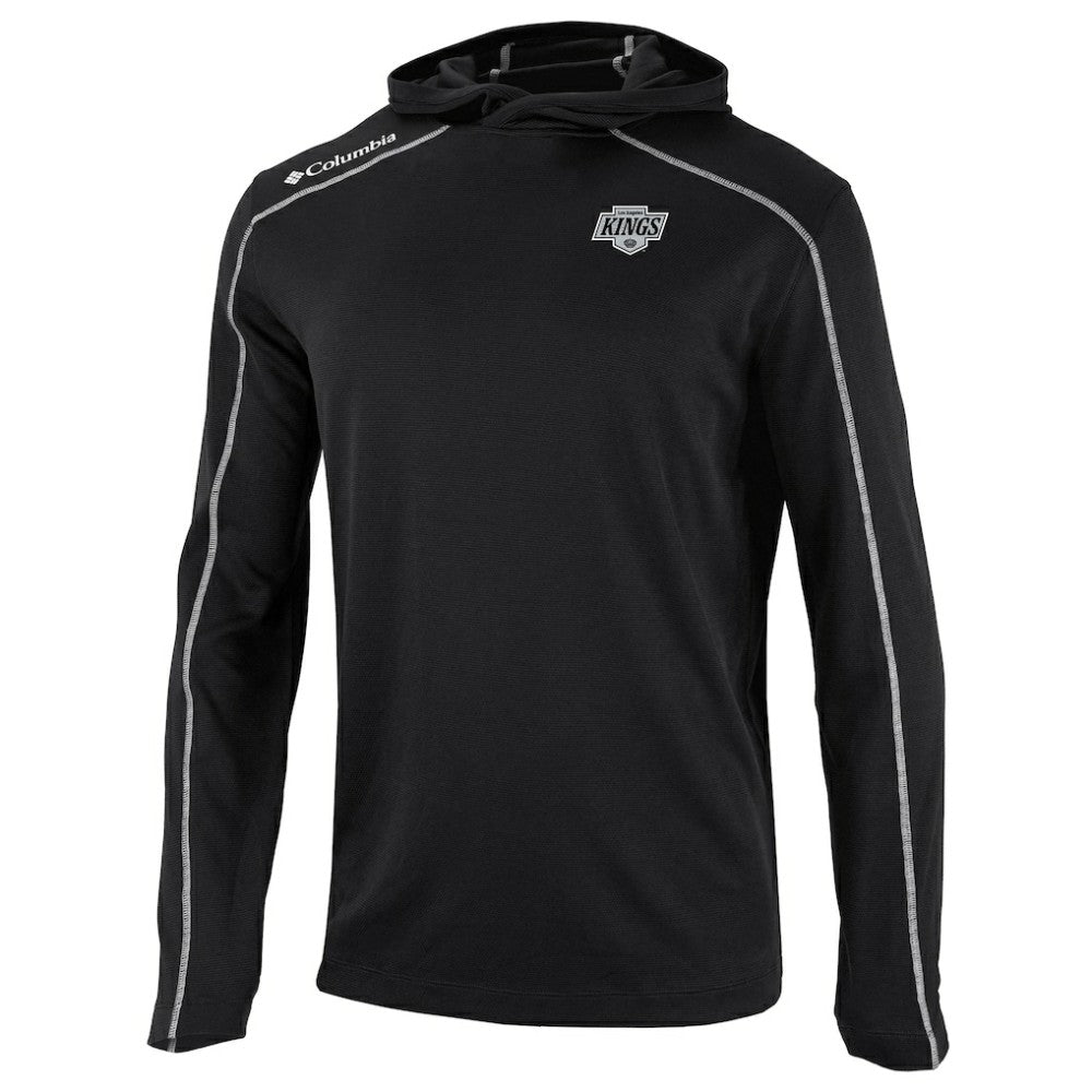 NHL Black Los Angeles Kings Columbia Omni-Wick Shotgun Long Sleeve Hoodie T-Shirt