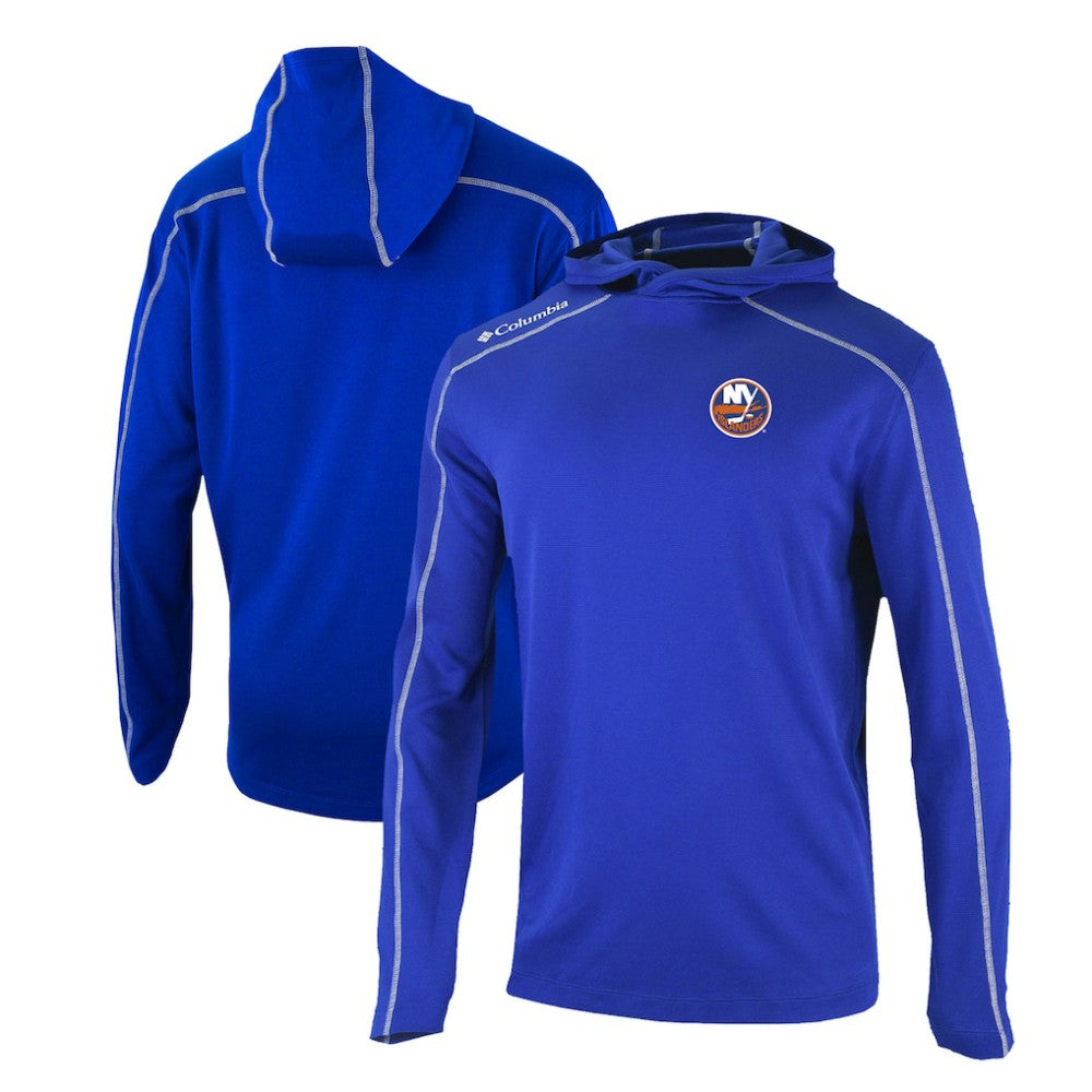 NHL Blue New York Islanders Columbia Omni-Wick Shotgun Long Sleeve Hoodie T-Shirt
