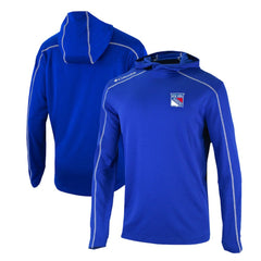 NHL Blue New York Rangers Columbia Omni-Wick Shotgun Long Sleeve Hoodie T-Shirt