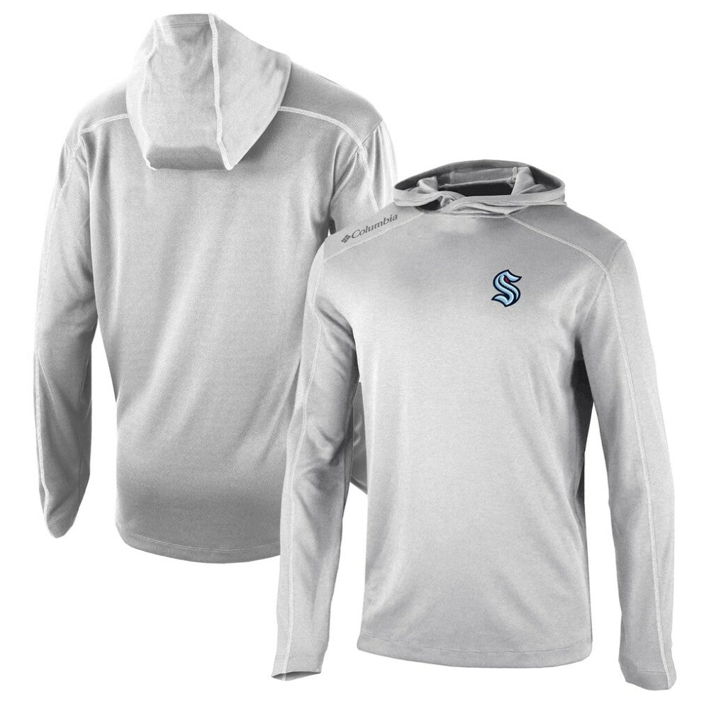 NHL Gray Seattle Kraken Columbia Omni-Wick Shotgun Long Sleeve Hoodie T-Shirt
