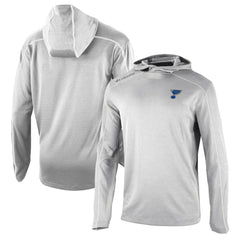 NHL Gray St. Louis Blues Columbia Omni-Wick Shotgun Long Sleeve Hoodie T-Shirt