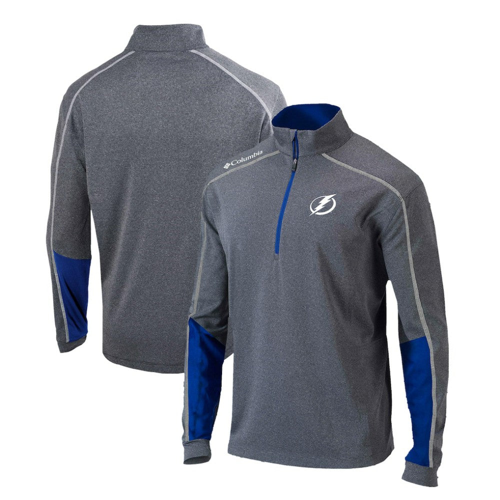 NHL Gray/Blue Tampa Bay Lightning Columbia Omni-Wick Shotgun 2.0 Quarter-Zip Pullover Top
