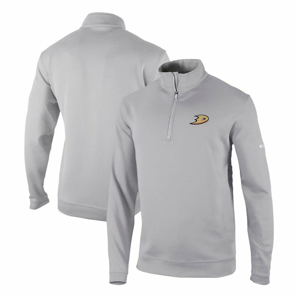 NHL Gray Anaheim Ducks Columbia Omni-Wick Wickhams Hills Half-Zip Pullover Top